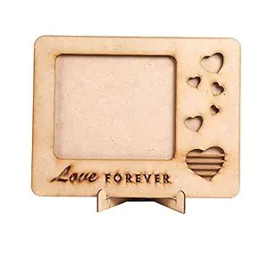 Rivtoxx MDF Wooden Customized Photo Frame For Home Table Top Decoration & Best Gift For Birthday, Anniversary (Love Forever)