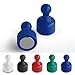 Produktbild Schach Pin Magnete | im praktischen Set (10, 30, 50 oder 100 Stück) | starke Neodym Magnete für Magnettafel, Whiteboard, Kühlschrank etc. | viele Farben wählbar (50 Stück Blau)