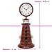 Produktbild Leuchtturm Pendeluhr aus Metall rot Used Look, Wanduhr Funktionsjacke Déco Maritime oben. 38,5 cm