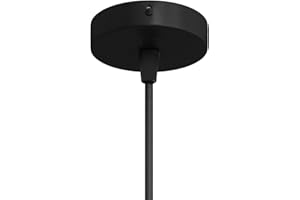 creative cables - Kit Mini Rosone cilindrico in Metallo a 1 Foro Centrale - Conico, Nero