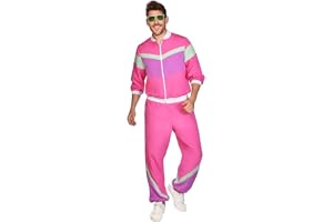 Amscan 80-tals joggingdräkt rosa maskeraddräkt