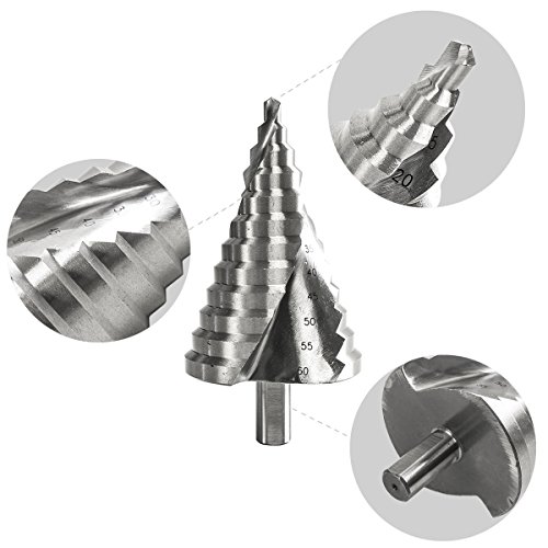 AUSERO HSS Hex Shank Pagoda Stufenbohrer Schälbohrer Konusbohrer Kegelbohrer Ø 6mm-60mm - 2