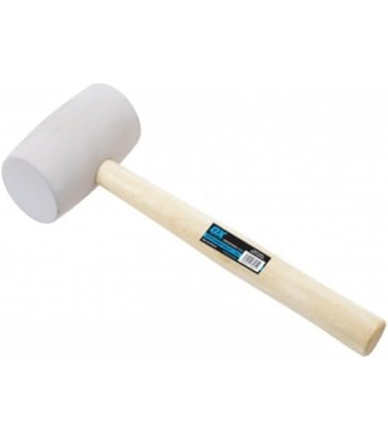 Unibos | White Rubber Mallet (32oz) | Professional | Fibreglass Shaft