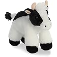 Aurora 8-inch Flopsie Cow,Black and White,Small