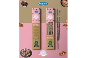 Genérico Incienso Orgánico - ULLAS - Hecho a Mano - 25gr - Hecho en India - 100% Natural - 1 cajetilla (Mirra) Hostenatura