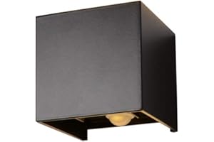 ‎KLIGHTEN Klighten 12W Aussenlampe mit Bewegungsmelder, IP65,3000K Warmweiß Wandleuchte Außen/Innen, Einstellbarer Lichtstrahl außenlampe mit bewegungsmelder für Flur/Weg,Schwarz