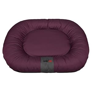 Hobbydog Pontón Comfort POCBOR1 Hundebett el Descanso de Perros con el colchón para Perros y Funda de Almohada de Perros de Estera de Dormir (4 tamaños Diferentes), Burdeos, XL (78 x 100 cm)