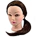 Neverland Professional 22" 80% Real Human Hair Hairdressing Equipment Styling Head Doll Mannequin Training Head Tools Braiding Cutting Student Practice Model with Clamp