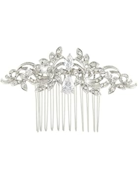 EVER FAITH® CZ österreichischen Kristall kunstvolles Vintage Style Muster Hochzeit Haarkamm Haarschmuck