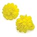 Yellow 2Pc Flower Hair Band Elastic Bobbles Ponios All Colours
