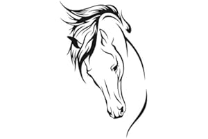 ARTISTIC SPONGE Horse Head Artistic Sketch Sizes A5 A4 A3 Reusable Stencil Kids / Animal146 (Mylar Reusable Stencil, A5 Size - 148 x 210 mm, 5.8 x 8.3 in)