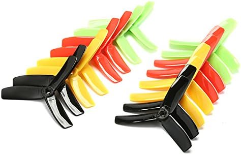 Wishfive 8 Pairs Kingkong 4*4.5*3 4045 4 Inch 3-Blade Rainbow Colorful Propellers CW CCW for FPV Racer Quadcopters Multi Rotor