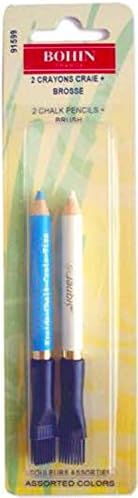 BohinFabrics Dressmakers Pencils Small + Brush, Wood, Multi, 2x5x5 cm