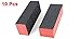 BOMIEN 10 x Black Red Nail Art Polisher 4 Way Buffer Buffing Sanding Block Filing Acrylic Natural Manicure File