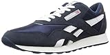 Leather / Textile Reebok Classic Nylon Zapatilla de Running Hombre, Azul (Team Navy / Platinum), 42.5