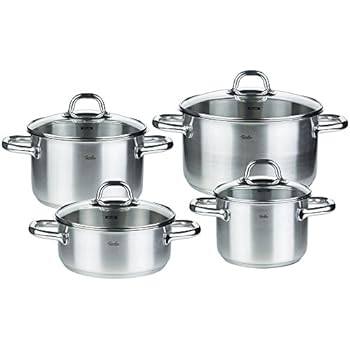 Fissler Topfset korfu | 4-teilig | Edelstahl Kochtopf Set