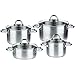 Produktbild Fissler Topfset korfu / 4-teilig / Edelstahl Kochtopf Set / mit Glasdeckel / Kochtöpfe Induktion, Gas, Elektro, Ceran / 033-118-04-000/0