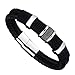 Produktbild GYJUN super man Lederhandweberei Doppel Titan Stahl Herren-Armband , one size