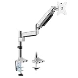 【 FUNKTIONEN 】🔸 Die Front-Platte der Monitor-Tischhalterung ist +/-90 Grad drehbar 🔸 Durch Gas-Druck höhen-verstellbar 🔸 Schwenkung des Monitor-Ständer beträgt 180 Grad 🔸 Mögliche Neigung +/-90 Grad