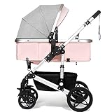 ❀ SCHNELLEINSTELLUNG: Verstellbares Verdeck, Verstellbarer Lenker erfüllt die Anforderungen der Menschen in verschiedenen Höhen und muss sich nicht beugen; Einstufiges Bremsen und Lösen des Bremsens