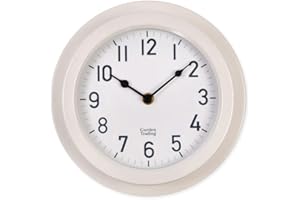 Garden Trading Tenby Clock Crafted in Powder Coated Steel | Indoor And Outdoor Use | Depth 4.7 X Diameter 22cm