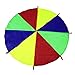 Produktbild Pudincoco Kinder Kinder Spielen Regenbogen Fallschirm 8 Griffe Outdoor-Spiel Übung Sport Spielzeug für Kinder im Kindesalter
