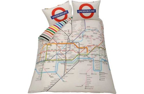 London Tube Map Bedding Set - Kingsize.