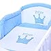 LCP Kids 175 Prince Baby Bedding Set 5 pcs 135x100 - cotton surface - embroidered subjects for cots 120x60 & 140x70