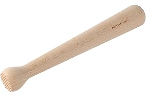 Fackelmann Tłuczek barowy, tłuczek do koktajli do limonek, tłuczek Caipirinha, drewniany tłuczek barowy (kolor: brązowy), ilość: 1 sztuka