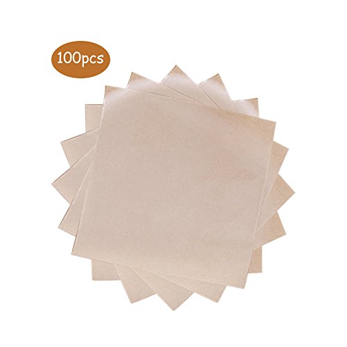 Patty Paper Hamburger Sheets Wax Paper Greaseproof Cookies Baking Storing Square Set of 100 (30cm)