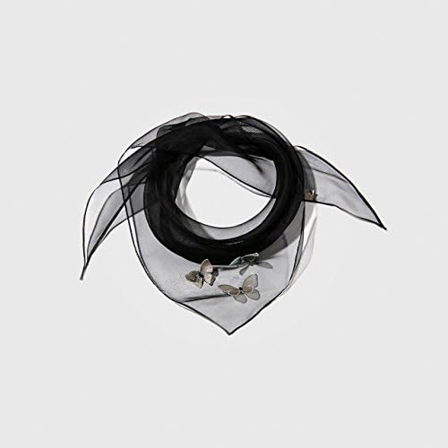 LLZHWSJ Manual Nail/Flower/Triangle/Color/Silk/Female/All-Match/Gift,Black