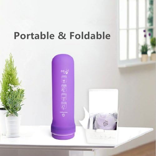 Ainovicky UV Ozone Disinfection BoxMini Bar Sterilizer Case for USB Charged One Button Control Purple
