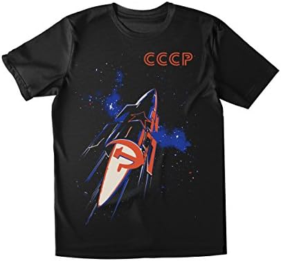 CCCP Space Race Soviet T-Shirt - Hammer and Sickle Graphic Print - Retro Russian USSR Communist Propaganda Art Poster - Socialist Political Tshirt
