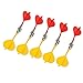 Price comparison product image NUOLUX 10pcs Safe Replacement Magnetic Darts Plastic Wing Target Game Toys (Red+Yellow)