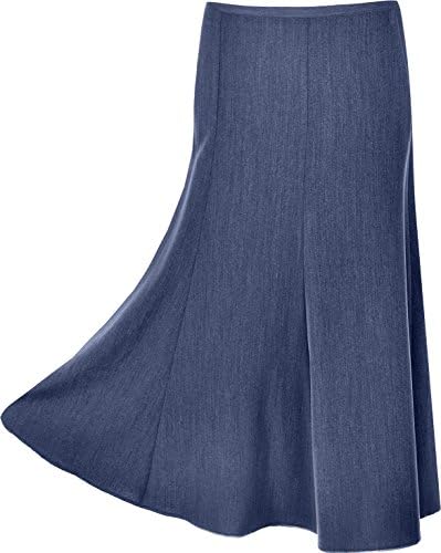Ladies Long Maxi Skirt Plain Coloured 31 Inch Length Size 10 to 30