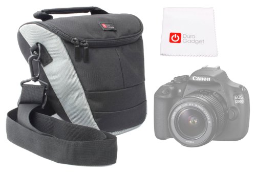 Etui housse de protection moyen   bandouli  re r  glable pour appareils photos SLR Canon EOS 450D  500D  50D et 6D  Rebel T5i  1D X  1000D et 1Ds Mark III   chiffon de nettoyage BONUS