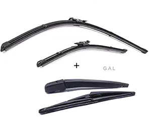 Gopinath Autolink Frameless Wiper + Rear Wiper arm with Blade Compatible with Punto Set of 4