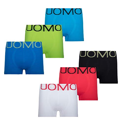 Uomo - Bóxers - para Hombre 6X Neon Mikrofaser (Neu) L