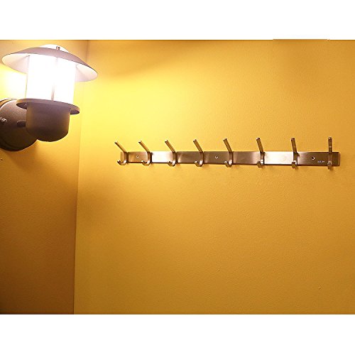 CEINTER 8 Haken Garderobenhaken Wandhaken Kleiderhaken Edelstahl Hakenleiste Handtuchhaken Bad und Küche - 6