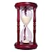 Produktbild GW Schleidt Decorative 5 Minute Hourglass Sand Timer Yellow Sand in Wood Cherry Stand 6 Tall by G.W. Schleidt