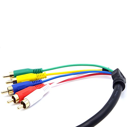 Bescita HDMI zu 5 RCA Male Audio-Video-Komponente konvertieren Kabel für HDTV Fernsehkasten 1080P DVD - 3