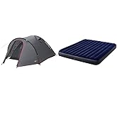 High Peak Kuppelzelt Nevada 4, Campingzelt mit Vorbau, Iglu-Zelt für 4 Personen, doppelwandig, wasserdicht, Ventilationssyste