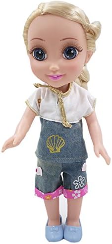Kusutad 2pc/Set Jeans Doll Clothes For 14-14.5 inch Wellie Wishers Willa Dolls American Girl Doll