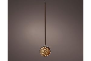 Lumineo LED Kugel braun/warmes Weiss 20cm