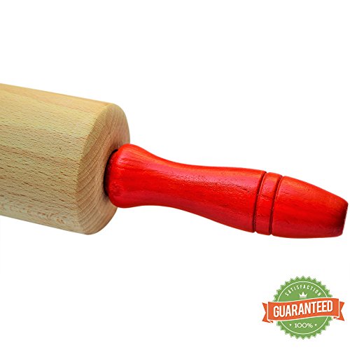 Nudelholz holz aus massiver Buche, teigrolle hergestellt in Frankreich, antiadhäsive Oberflächeum alle Ihre Teige zu Hause, einfach zu formen, garantiertes unbehandeltes Naturholz - 3