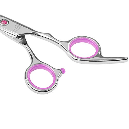 Haarscheren set ,ELFINA 2 set Salon professionelle Friseur Haare schneiden dünner Haarschere und scharf Friseurschere 6 Zoll Rosa - 4
