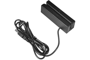 ZERONE Portable MSR90 USB Credit Card Reader,Mini Triple Tracks Magnetic Swipe Card Reader