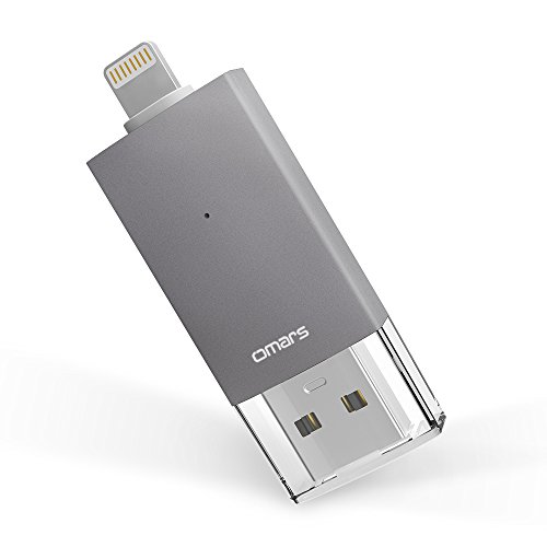 Price comparison product image [Apple MFI Certified] OMARS® Irisation USB Flash Drive 32GB with Lightning Connector Memory Expansion for Apple iPhone iPod iPad Computer Mac Laptop PC