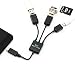 Produktbild Saxonia OTG Kabel USB-C Adapter HUB auf 2x USB 2.0 A und MicroUSB Für USB Type C Geräte wie Apple Macbook 2015, Google Chromebook Pixel, Nokia N1 Tablet usw. Schwarz