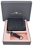 Urban Forest Malfoy Black Leather Wallet Combo Gift Set for Men